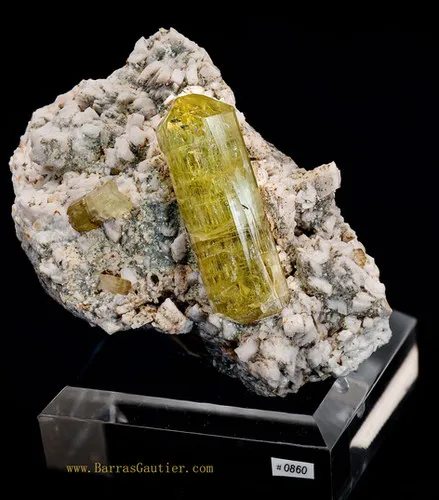 Apatite on Albite (Fluoro-Apatite) image