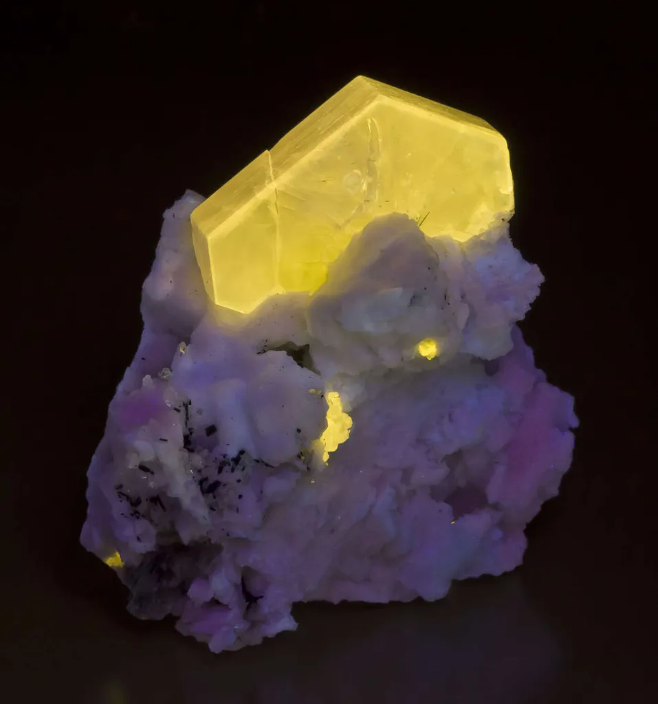 Apatite on Feldspar (Fluorescent) - image 3