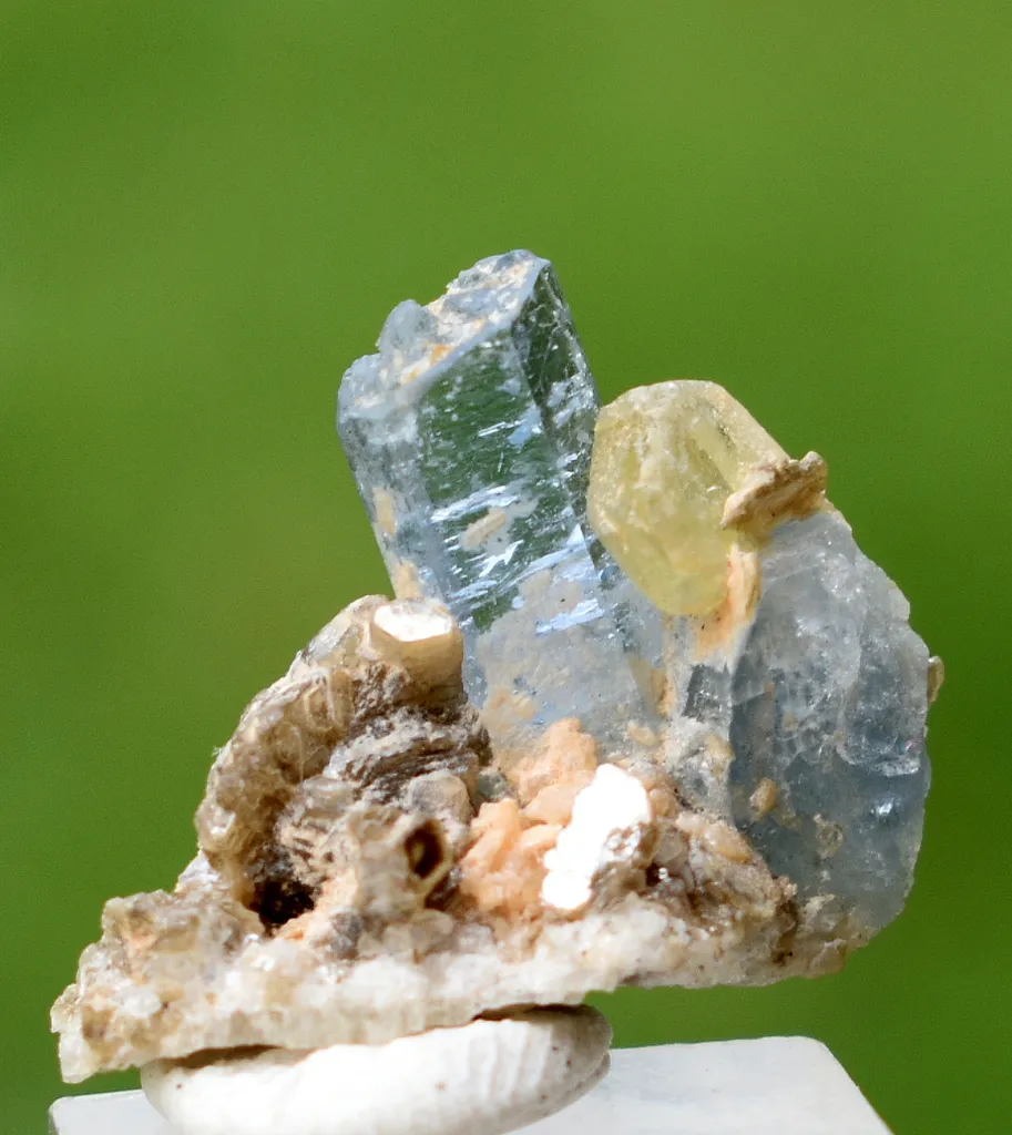 Apatite on Ghoshenite from Pakistan - image 4