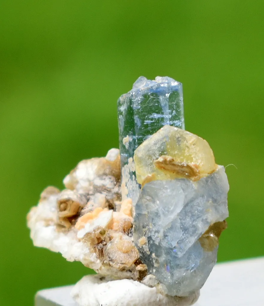 Apatite on Ghoshenite from Pakistan - image 3