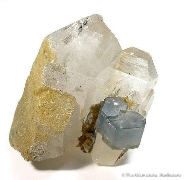 Apatite on Quartz With Siderite image