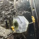 Apatite on Wolframite & Calcite from Portugal, Panasqueira Mines - image 2