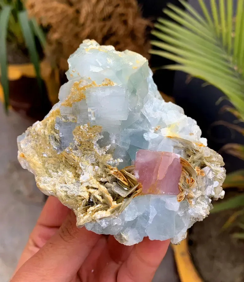 Apatite with Aquamarine from Pakistan image