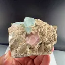 Apatite with aquamarine from Pakistan, Gilgit-Baltistan, Nagar District, Aliabad - image 2