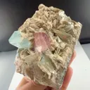 Apatite with aquamarine from Pakistan, Gilgit-Baltistan, Nagar District, Aliabad - image 3
