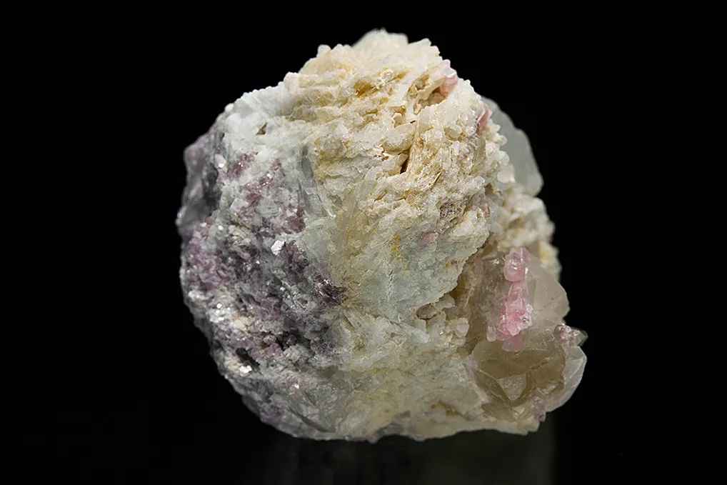 Apatite with Elbaite on Albite var. Cleavelandite - image 4