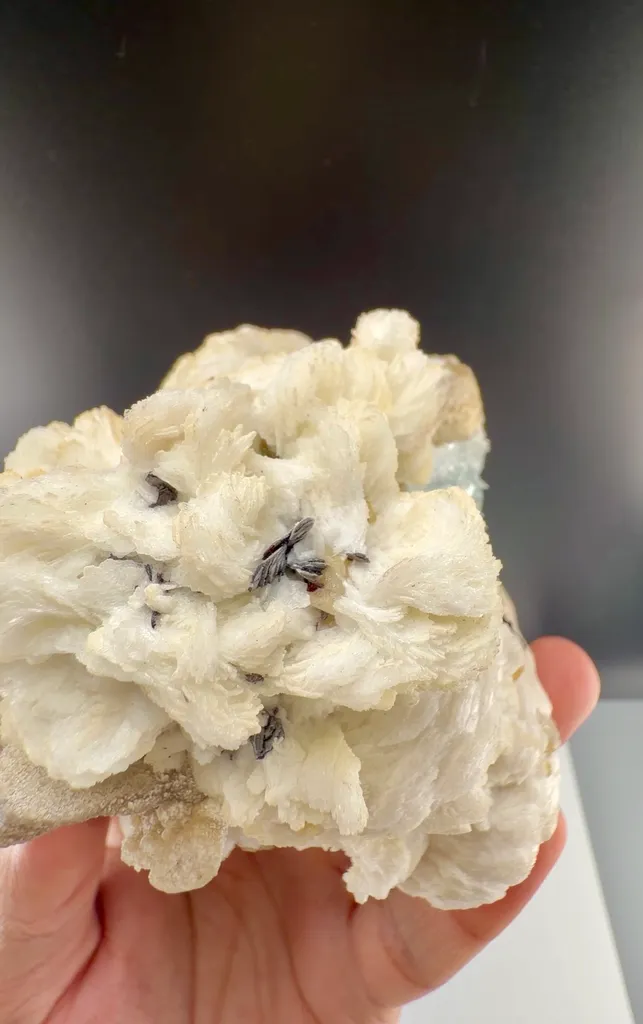 Apatite with etched aquamarine with tantalite from Pakistan,Skardu , - image 2