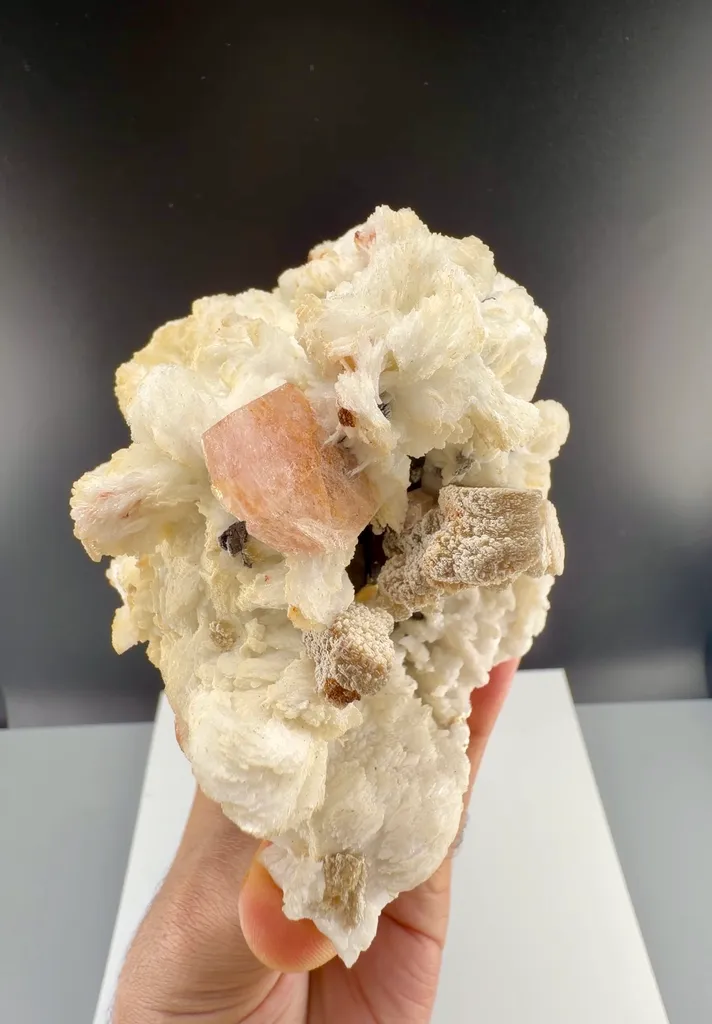 Apatite with etched aquamarine with tantalite from Pakistan,Skardu , - image 5
