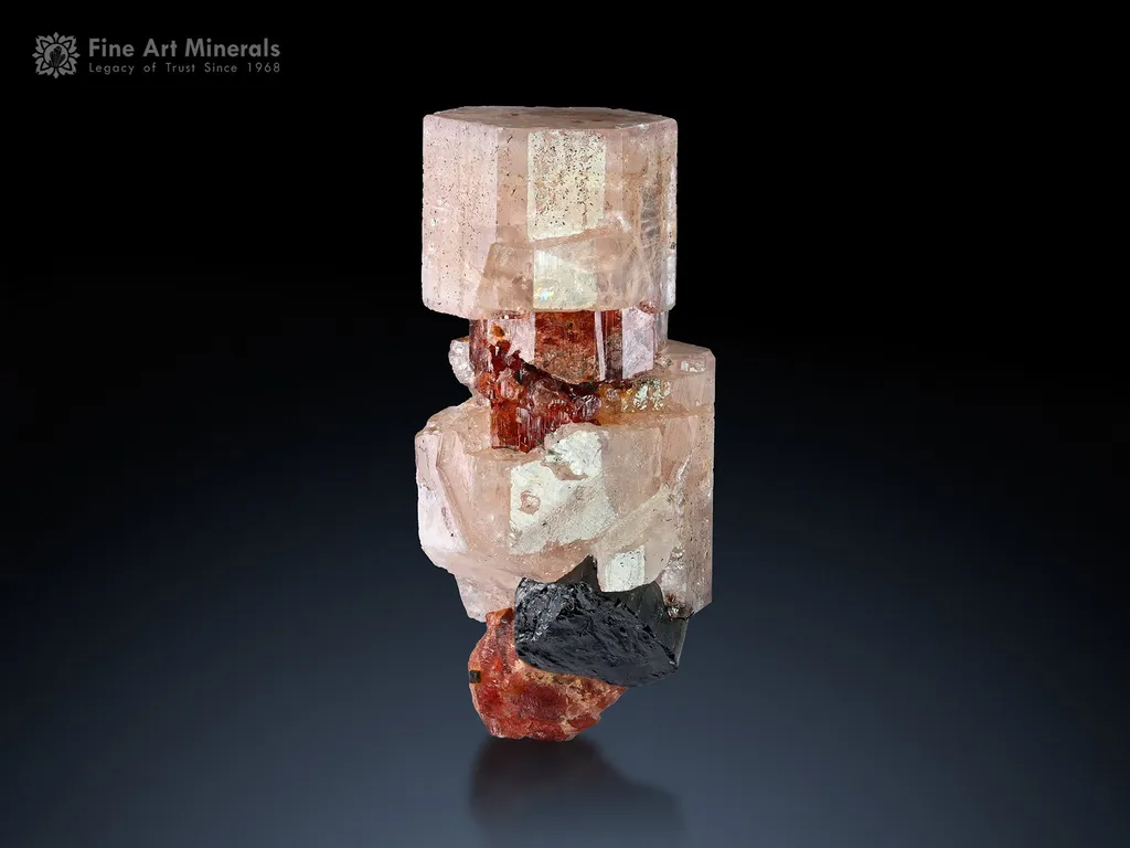 Apatite with Garnet and Schorl from Pakistan image