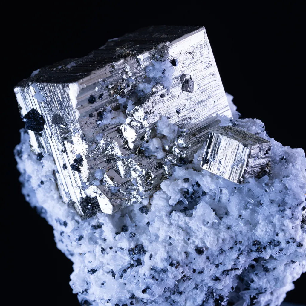 Apatite with Quartz & Pyrite - Peru image