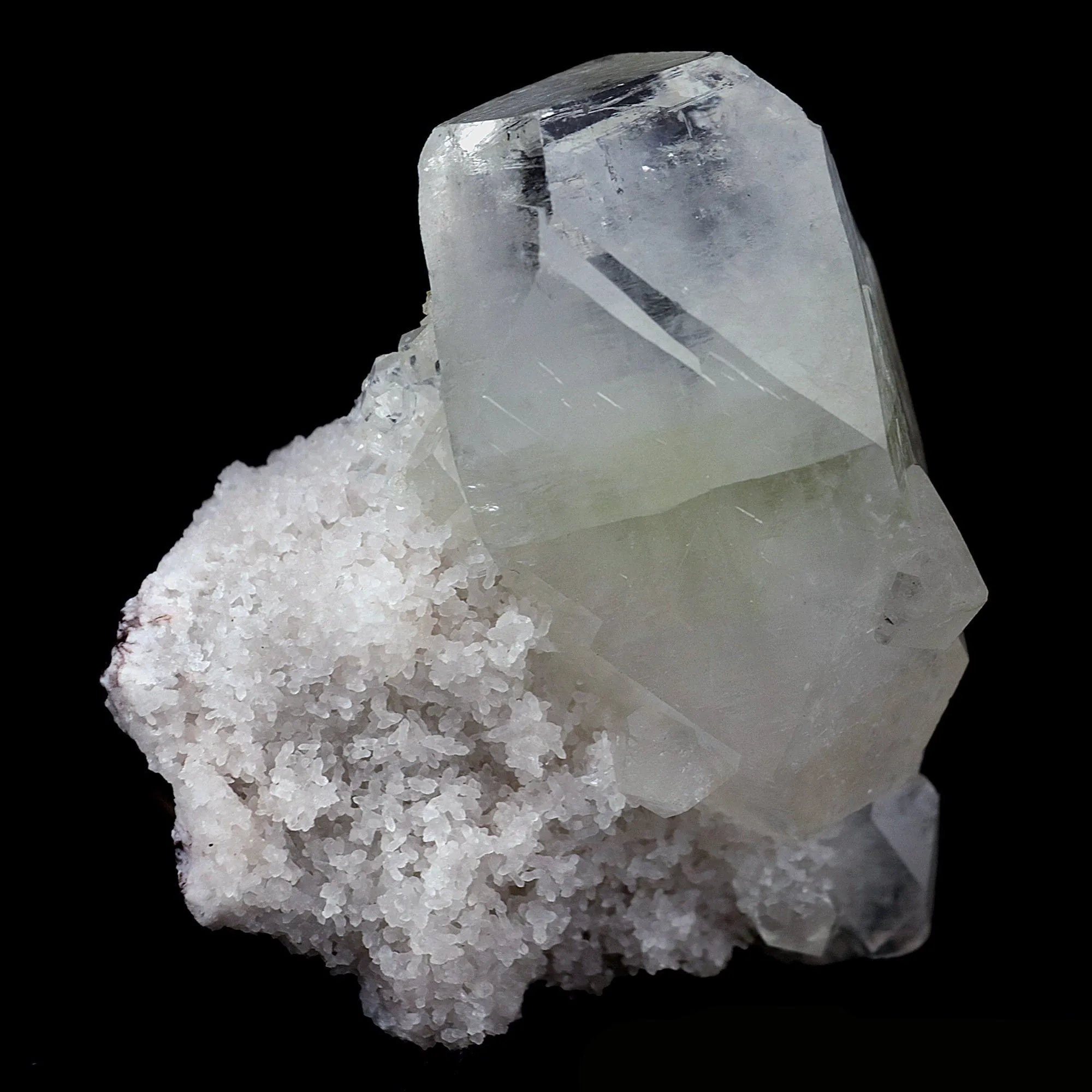 Apophylite Cube on Chalcedony Natural Mineral - image 3