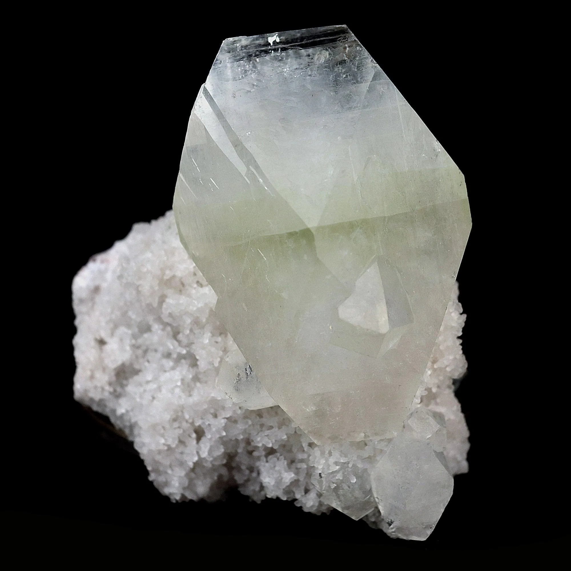 Apophylite Cube on Chalcedony Natural Mineral - image 1