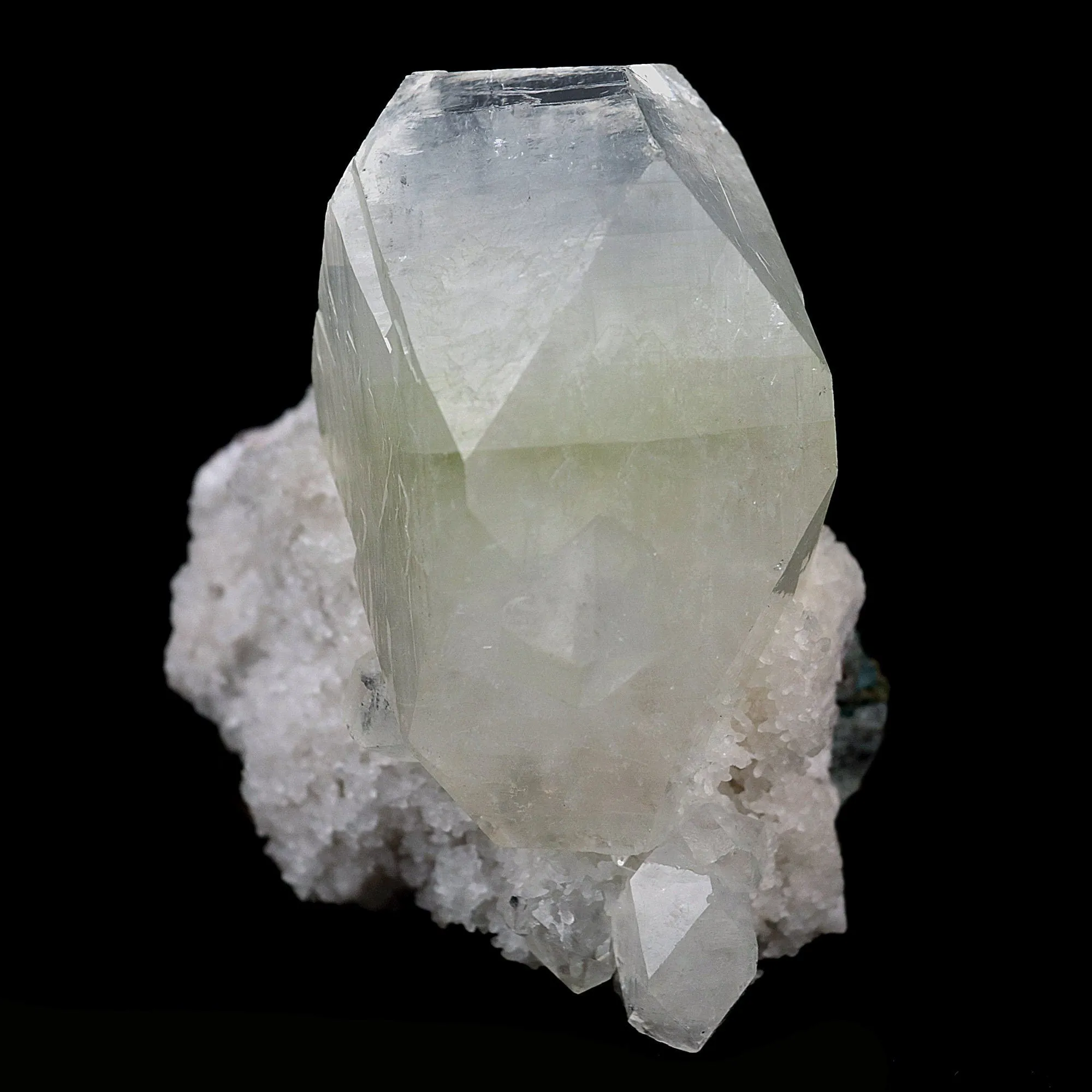 Apophylite Cube on Chalcedony Natural Mineral - image 2