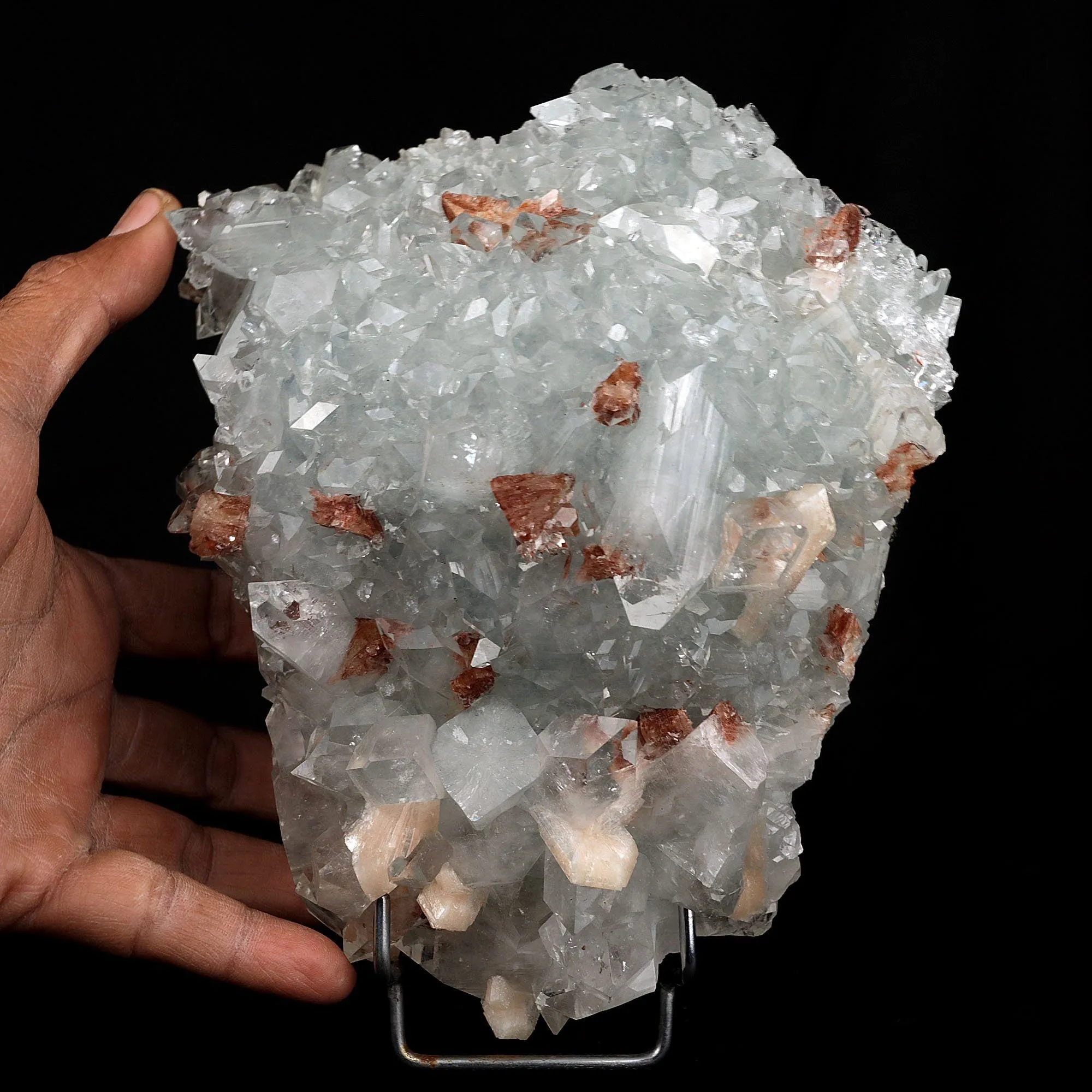 Apophyllite crystal with Stilbite & Heulandite Natural Mineral Specimen - image 5
