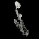 Apophyllite Crystals on Sparkling MM Quartz Stalactite Natural Mineral Specimen - image 4