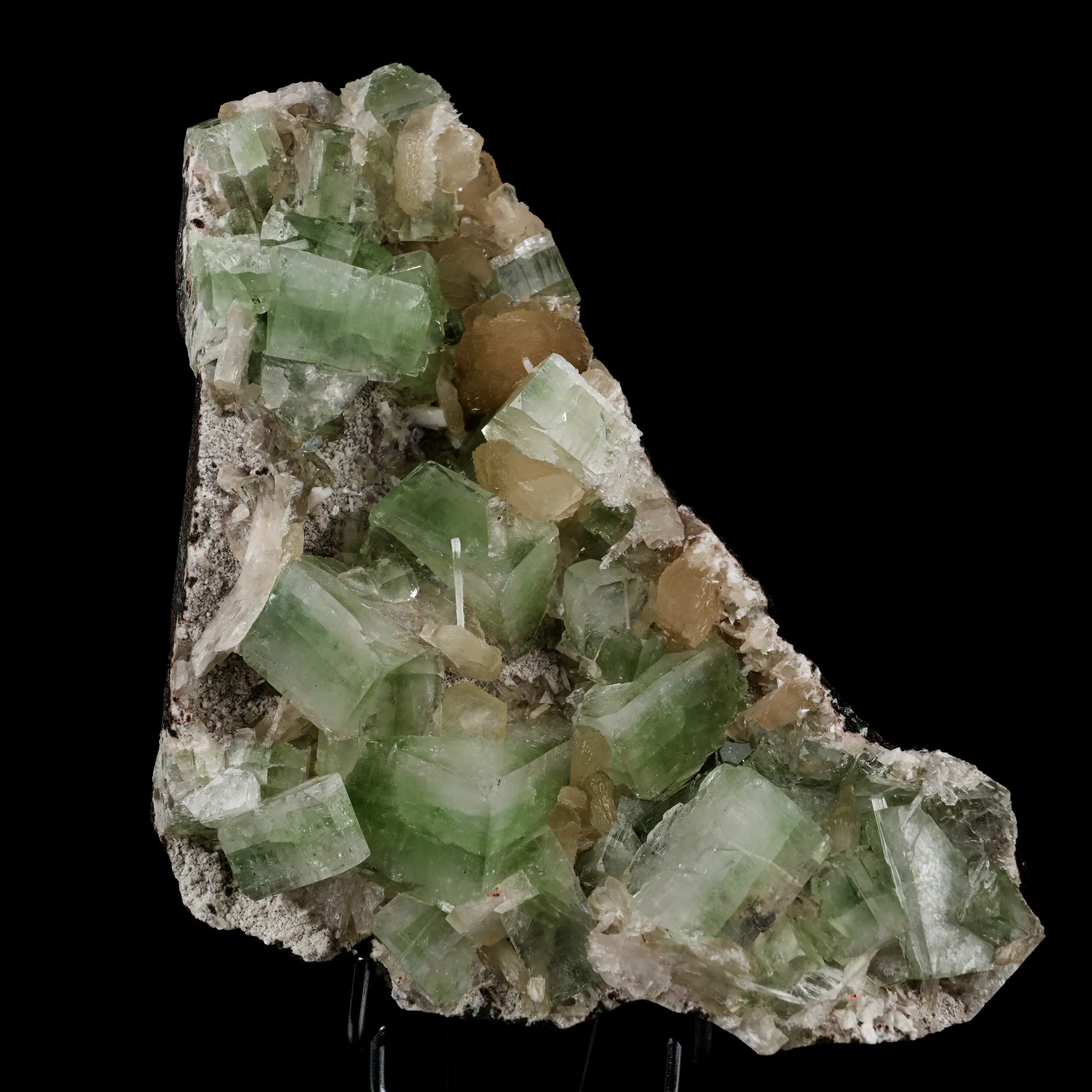 Apophyllite Cube green with Stilbite Natural Mineral Specimen - image 1