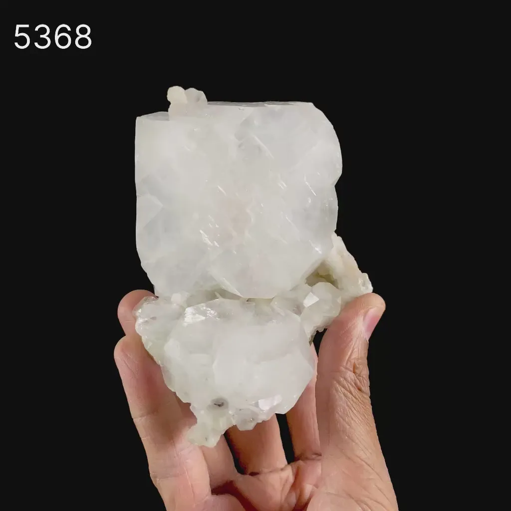 Apophyllite Cube with Chalcedony Natural Mineral Specimen - image 6