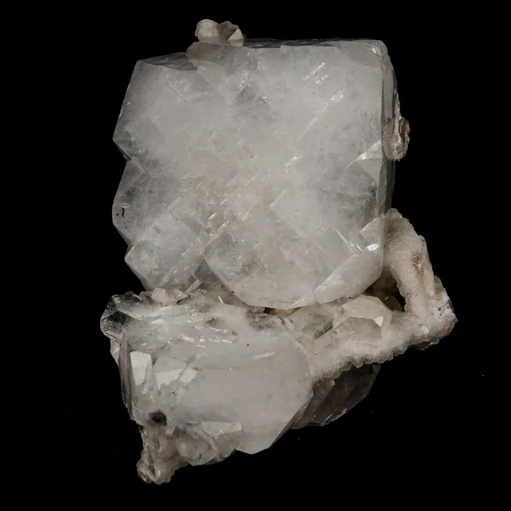 Apophyllite Cube with Chalcedony Natural Mineral Specimen image