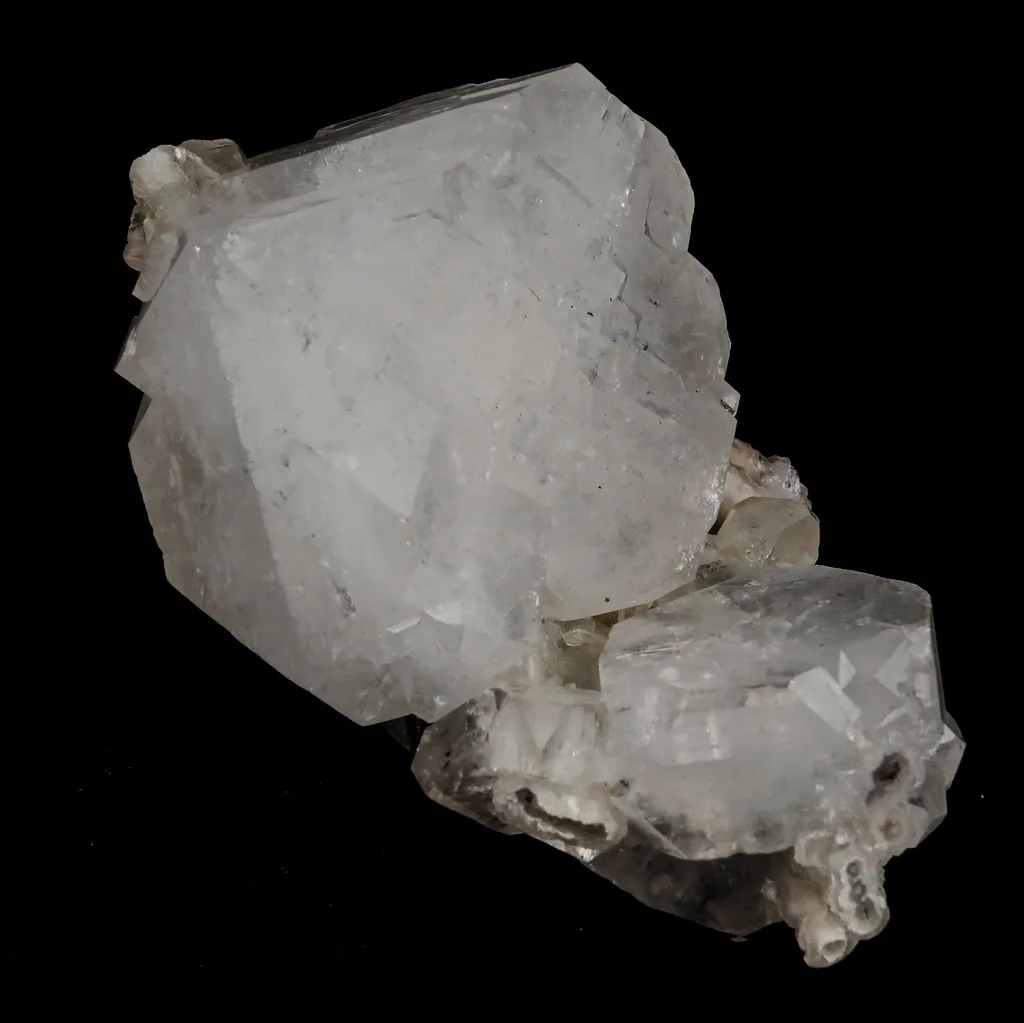 Apophyllite Cube with Chalcedony Natural Mineral Specimen - image 3