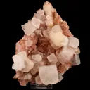 Apophyllite Cube with pink Stilbite Natural Mineral Specimen - image 1
