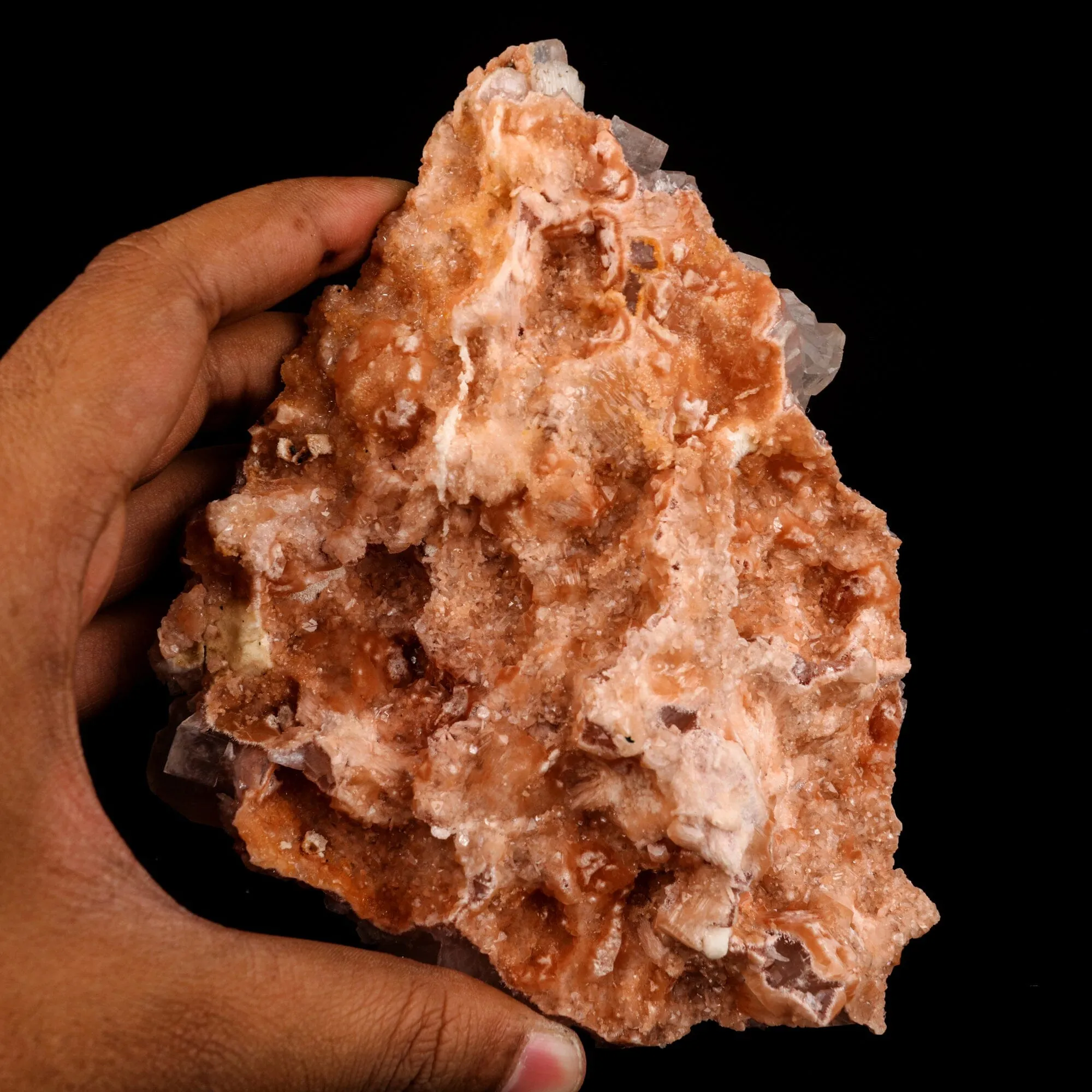 Apophyllite Cube with pink Stilbite Natural Mineral Specimen - image 5