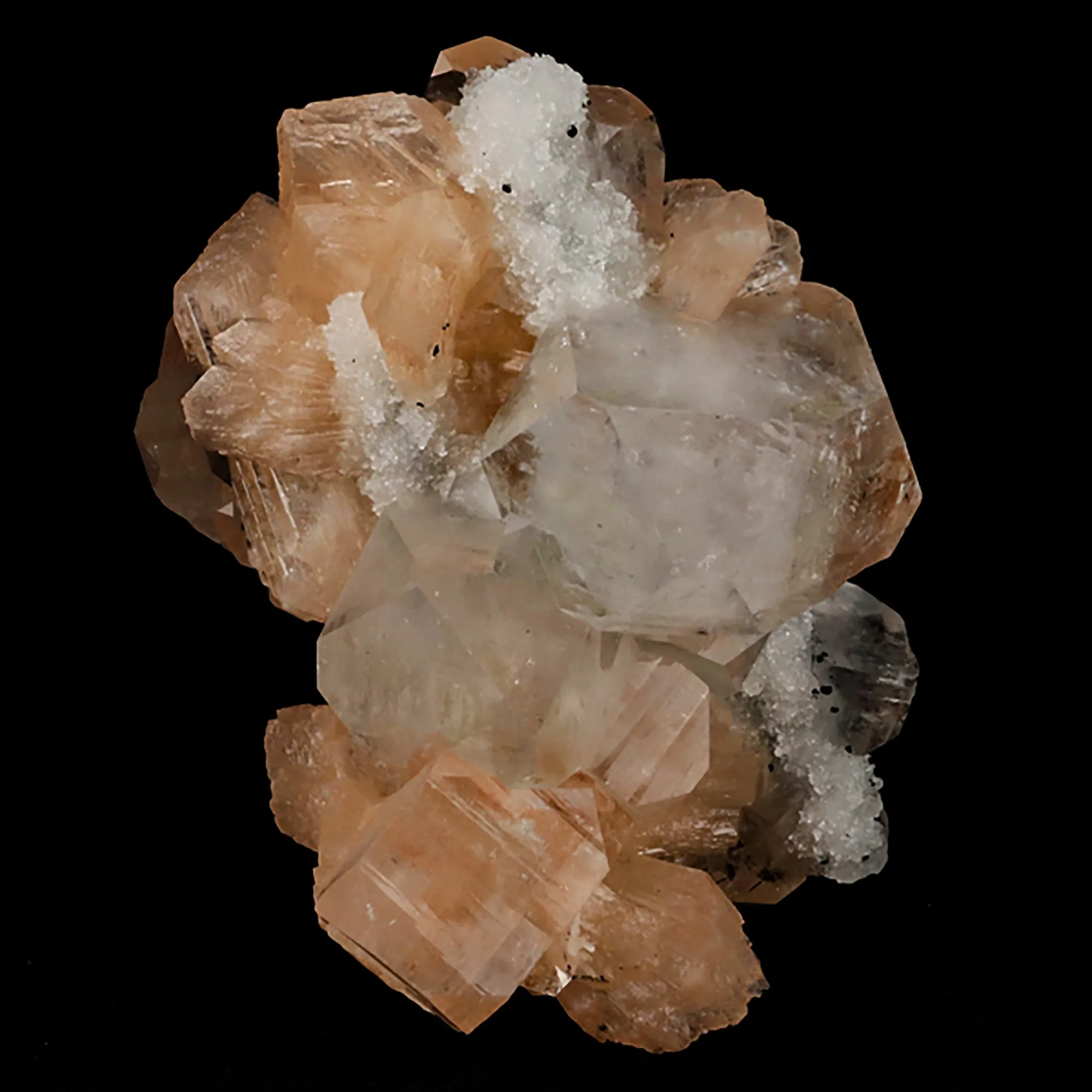 Apophyllite Cube with Stilbite and Chalcedony Natural Mineral Specimen - image 3
