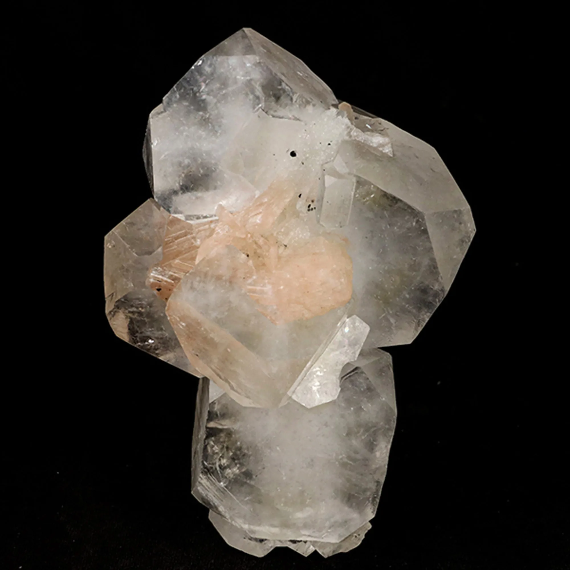 Apophyllite Cube with Stilbite and Chalcedony Natural Mineral Specimen - image 4