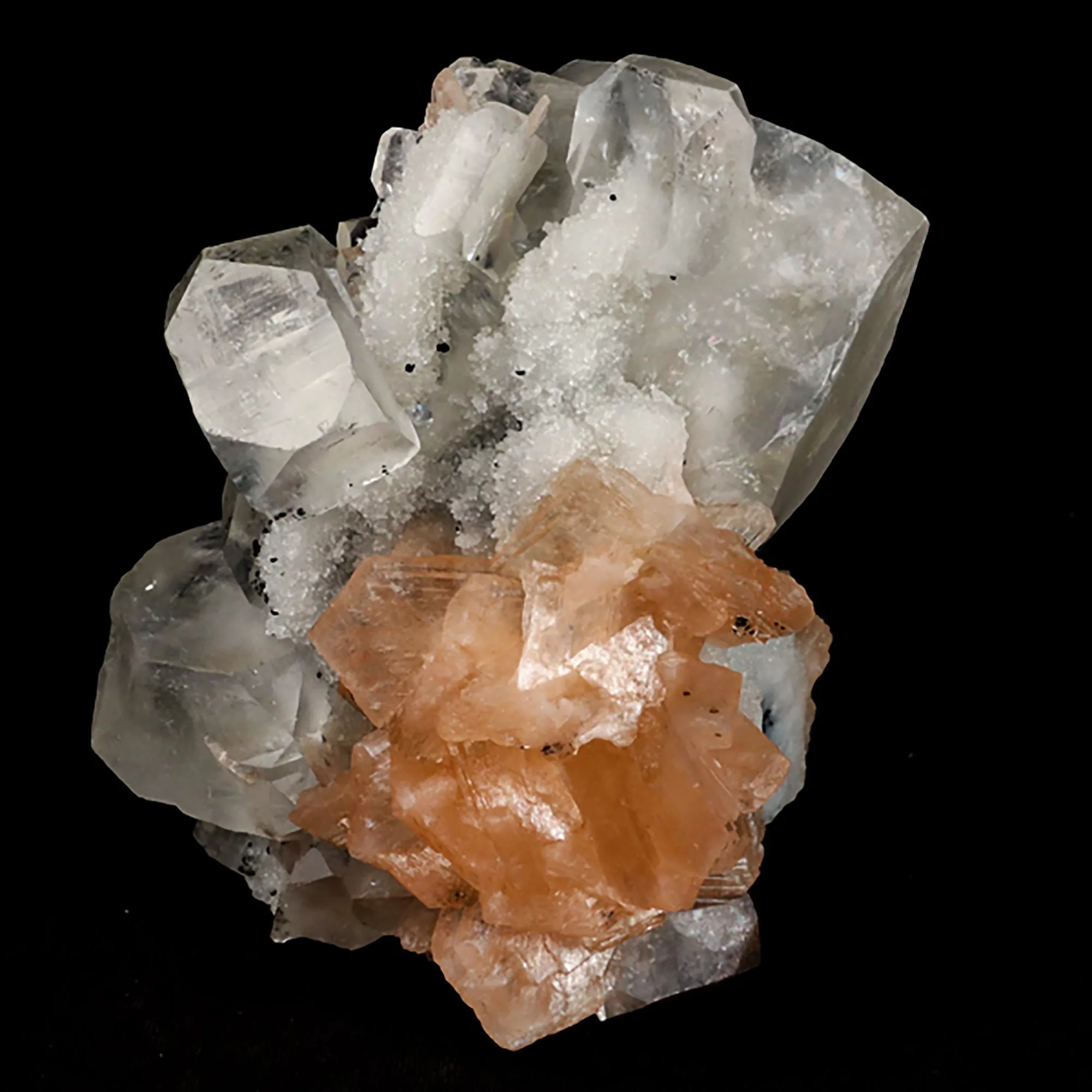 Apophyllite Cube with Stilbite and Chalcedony Natural Mineral Specimen - image 4