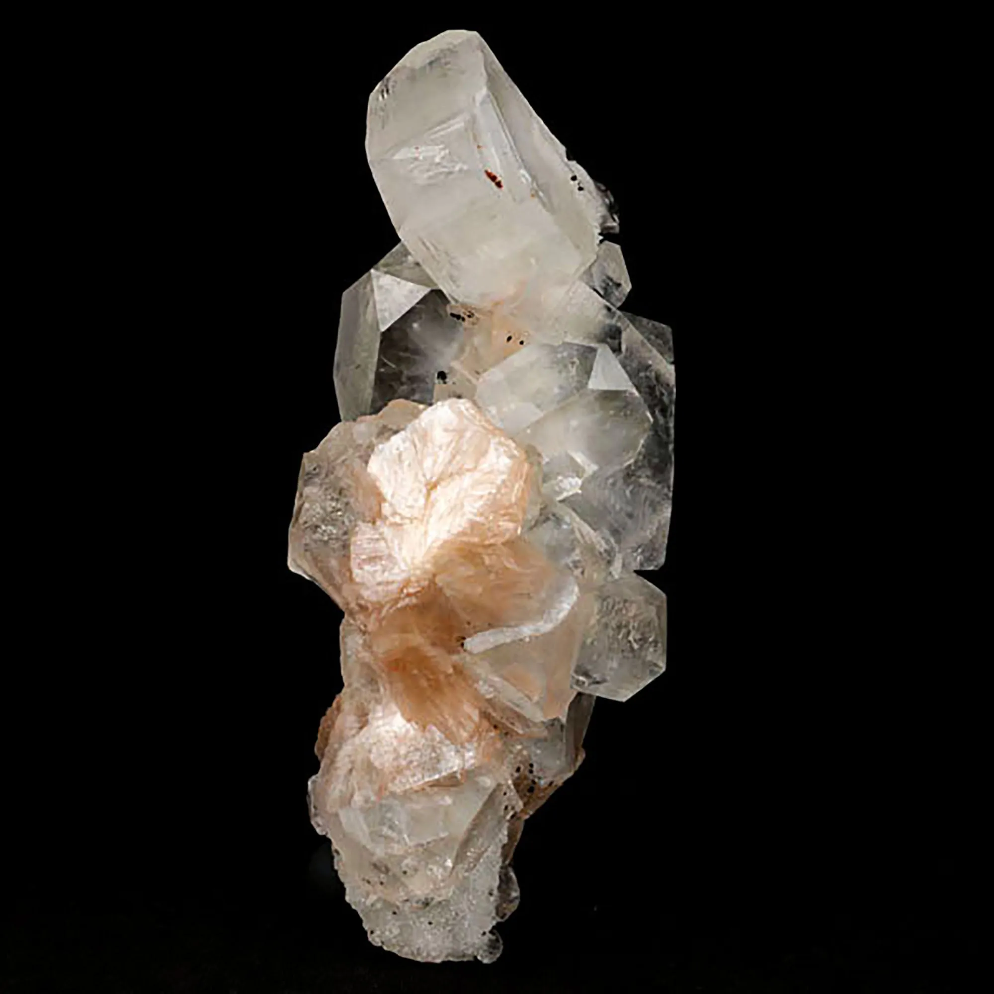 Apophyllite Cube with Stilbite Natural Mineral Specimen - image 4