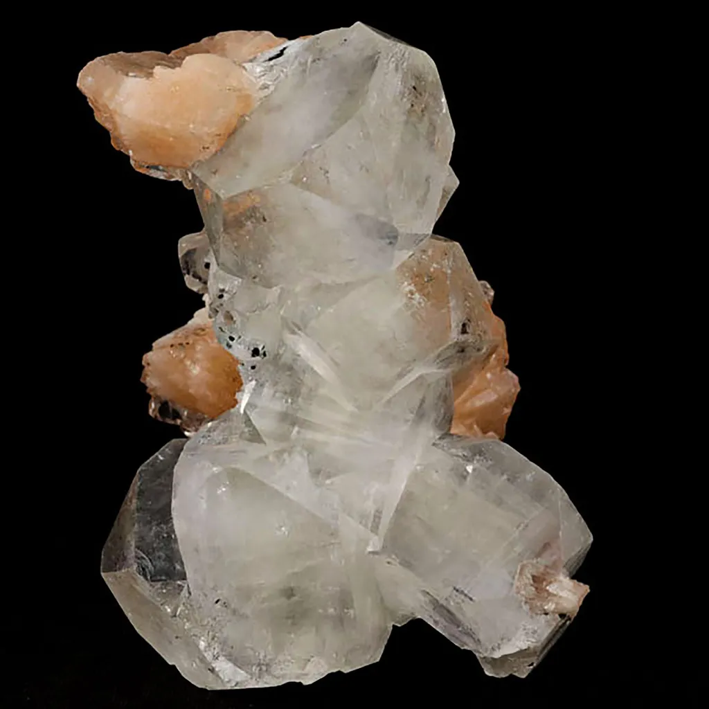 Apophyllite Cube with Stilbite Natural Mineral Specimen image