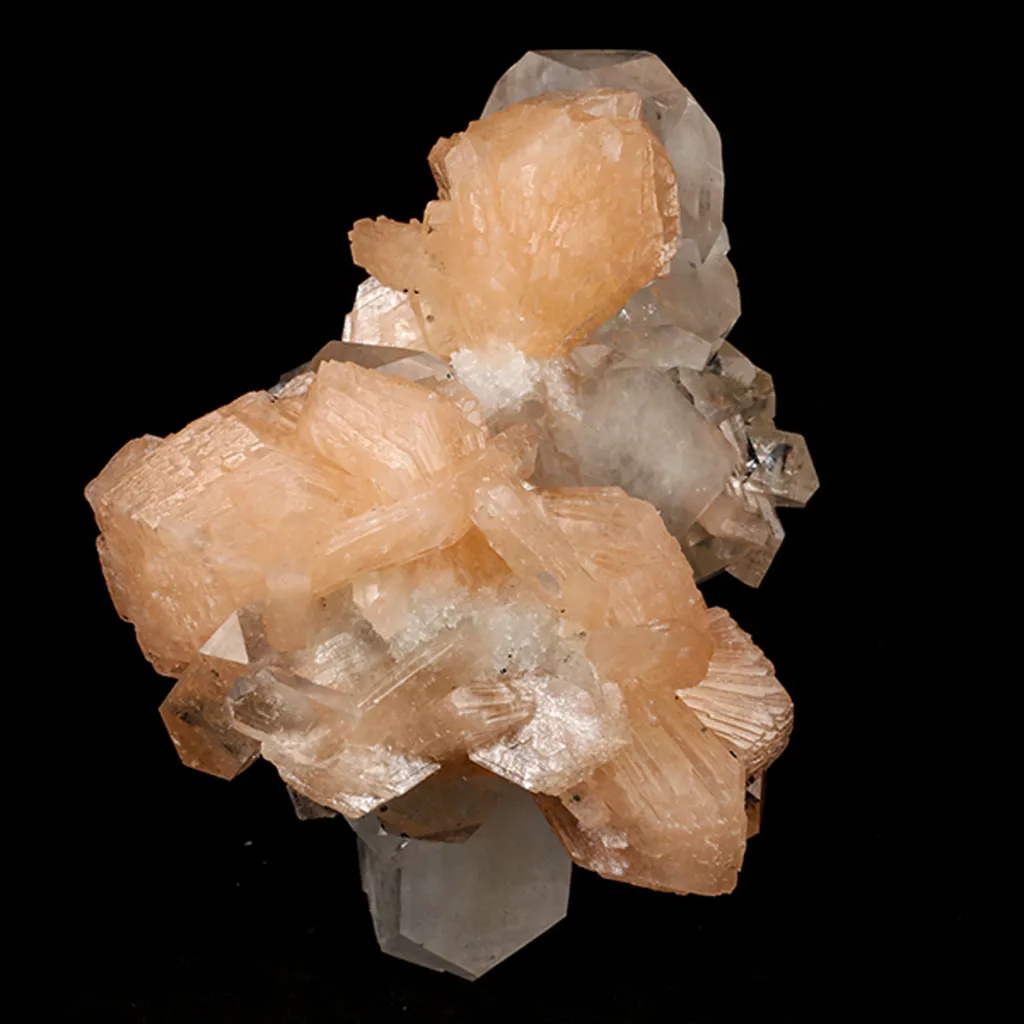 Apophyllite Cube with Stilbite Natural Mineral Specimen image