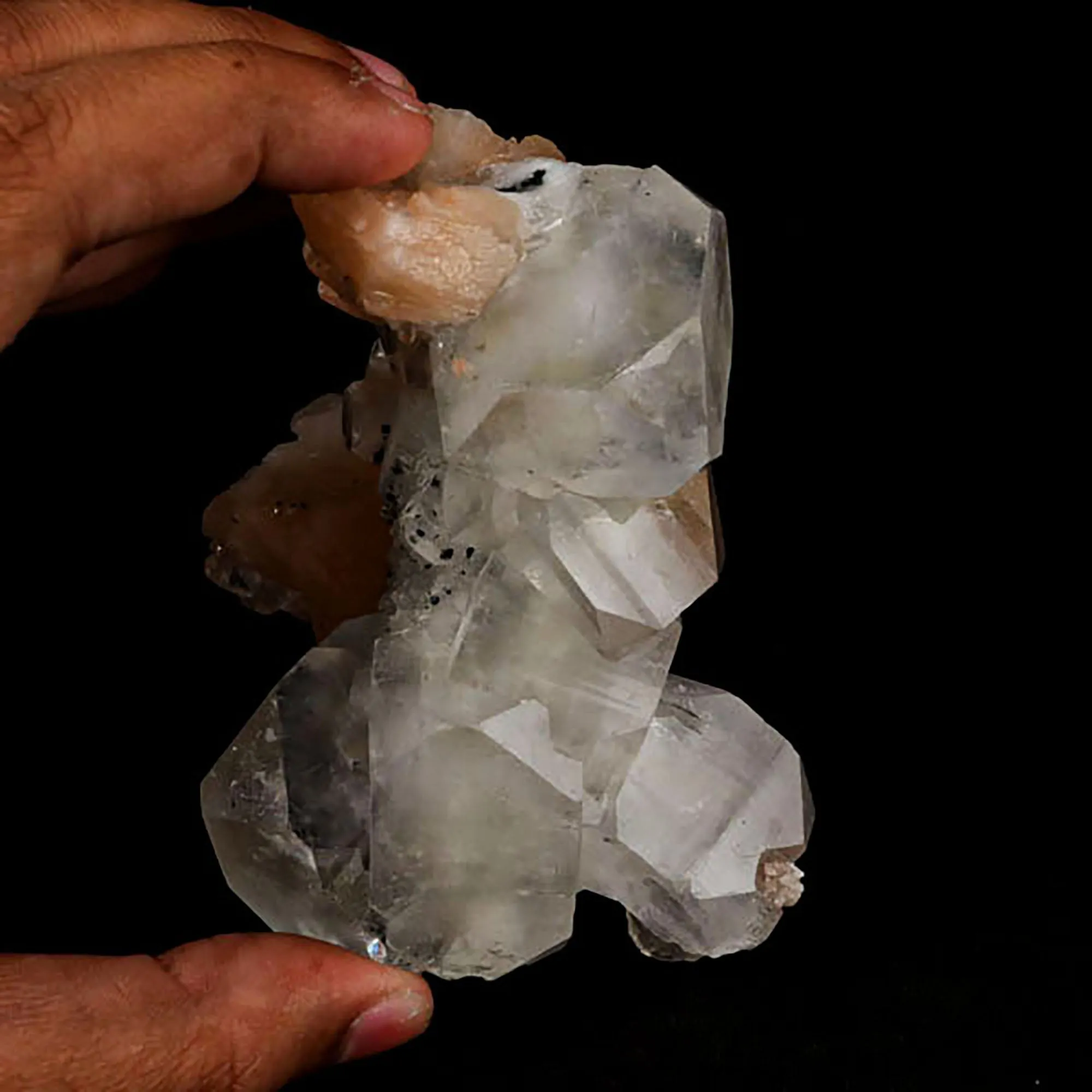 Apophyllite Cube with Stilbite Natural Mineral Specimen - image 5
