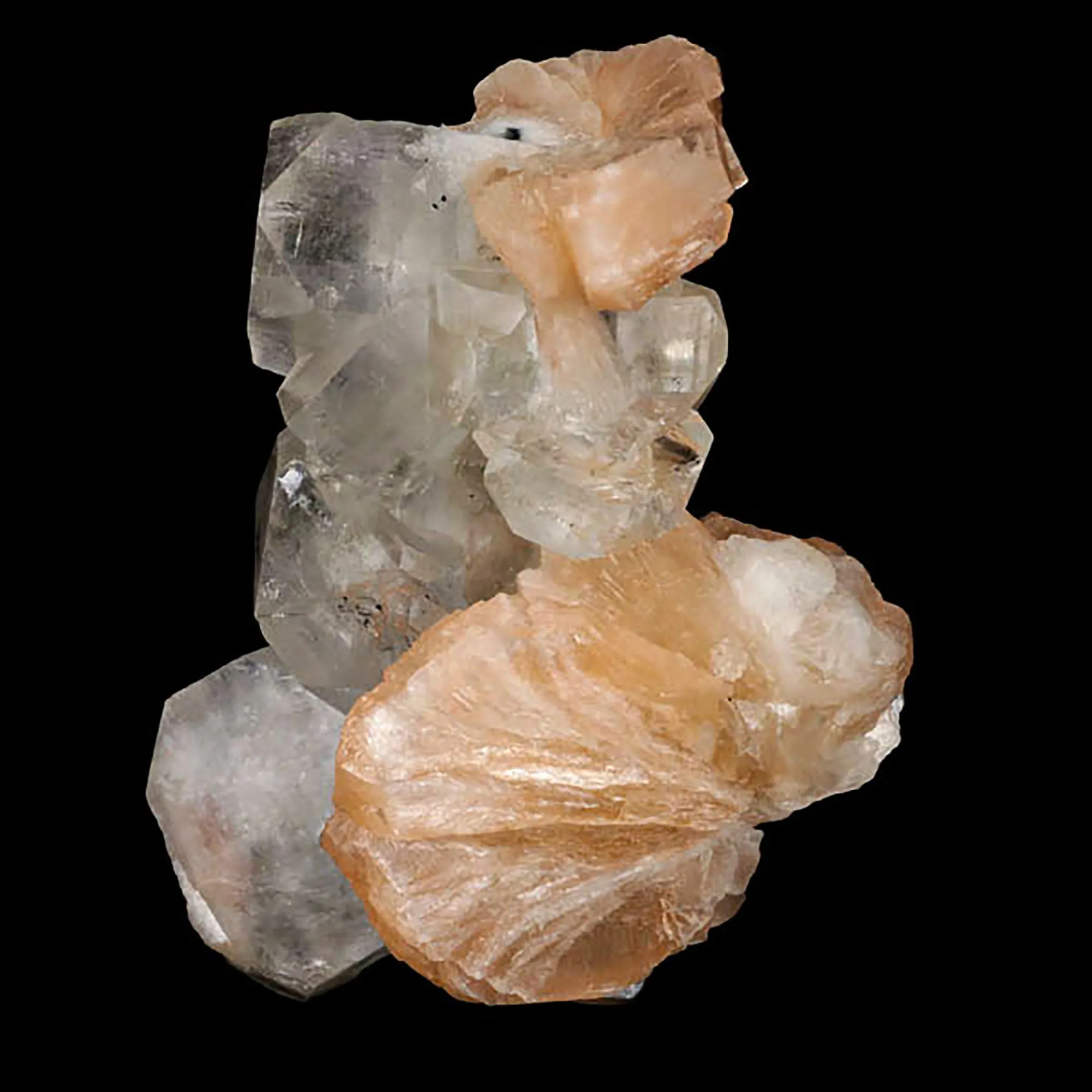 Apophyllite Cube with Stilbite Natural Mineral Specimen - image 4
