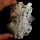 Apophyllite Cube with Stilbite on Chalcedony Natural Mineral Specimen - image 5
