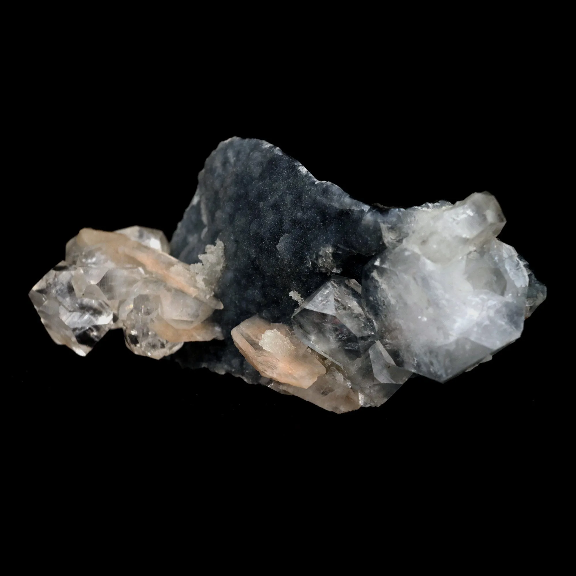 Apophyllite Cube with Stilbite on Chalcedony Natural Mineral Specimen - image 3