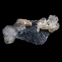 Apophyllite Cube with Stilbite on Chalcedony Natural Mineral Specimen - image 6