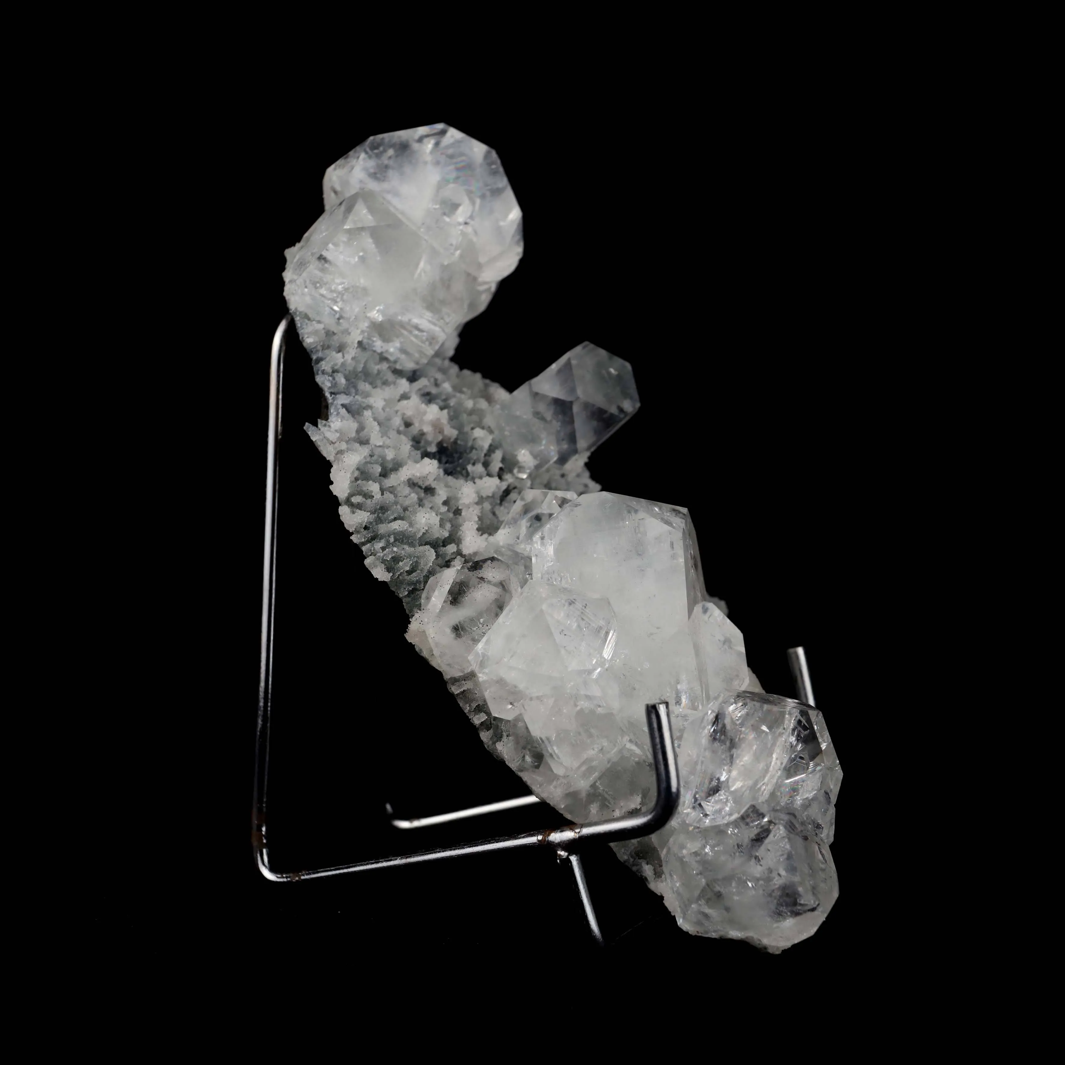 Apophyllite Cubes on Chalacedony Natural Mineral Specimen - image 3