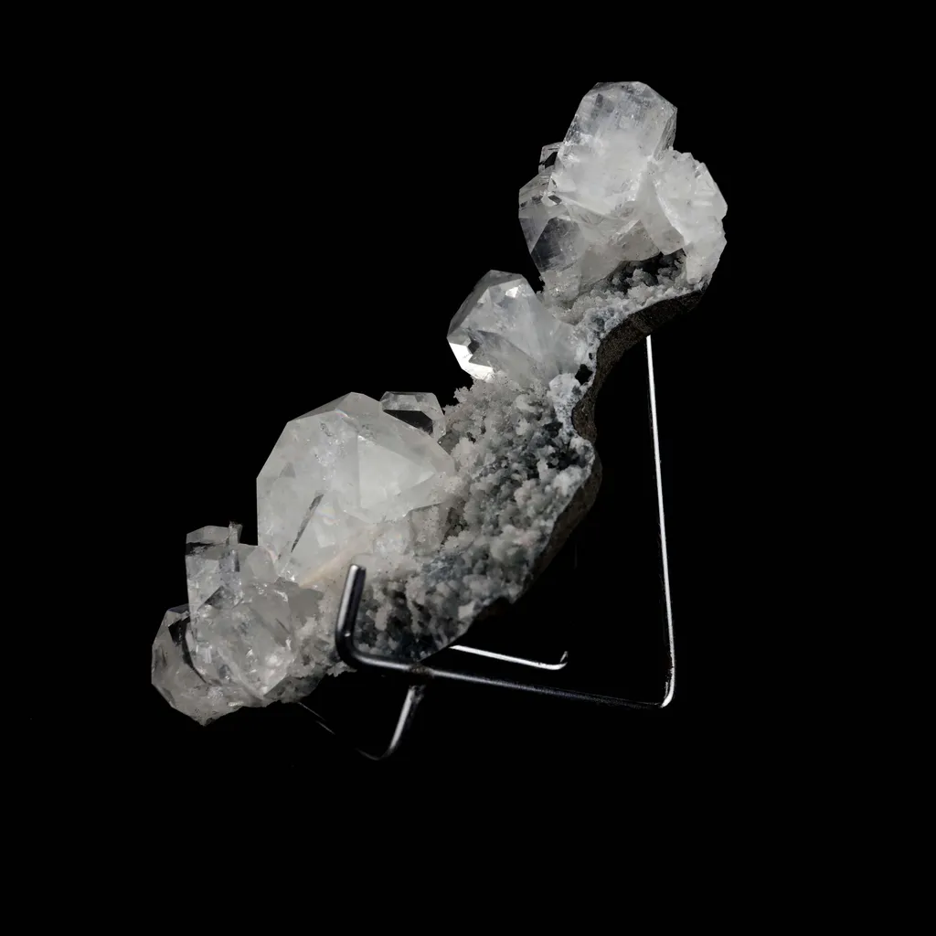 Apophyllite Cubes on Chalacedony Natural Mineral Specimen - image 2