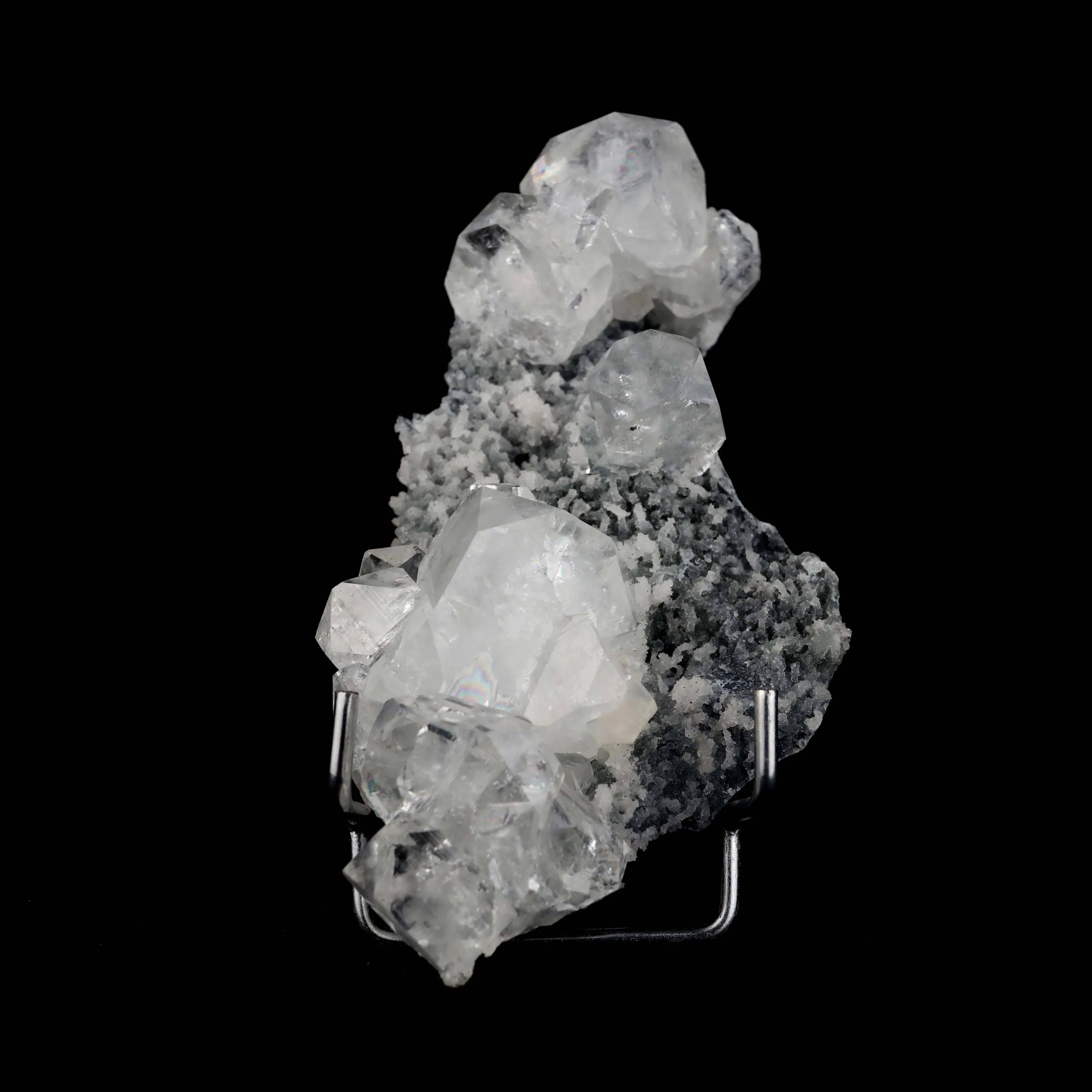 Apophyllite Cubes on Chalacedony Natural Mineral Specimen - image 1