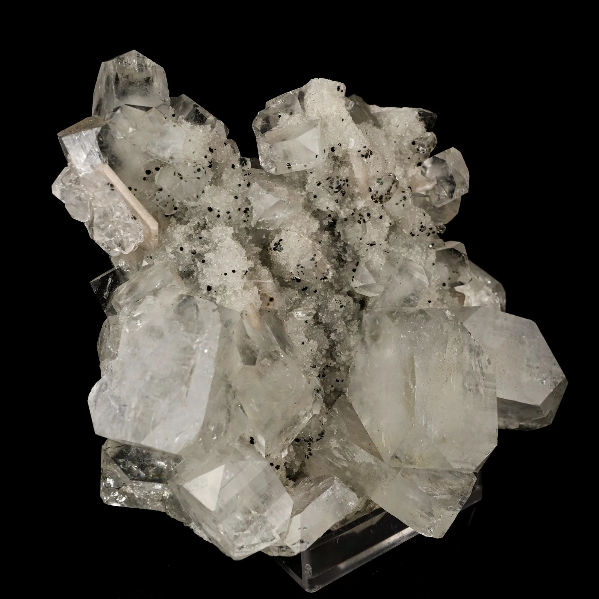 Apophyllite Cubes on Chalcedony Natural Mineral Specimen - image 3