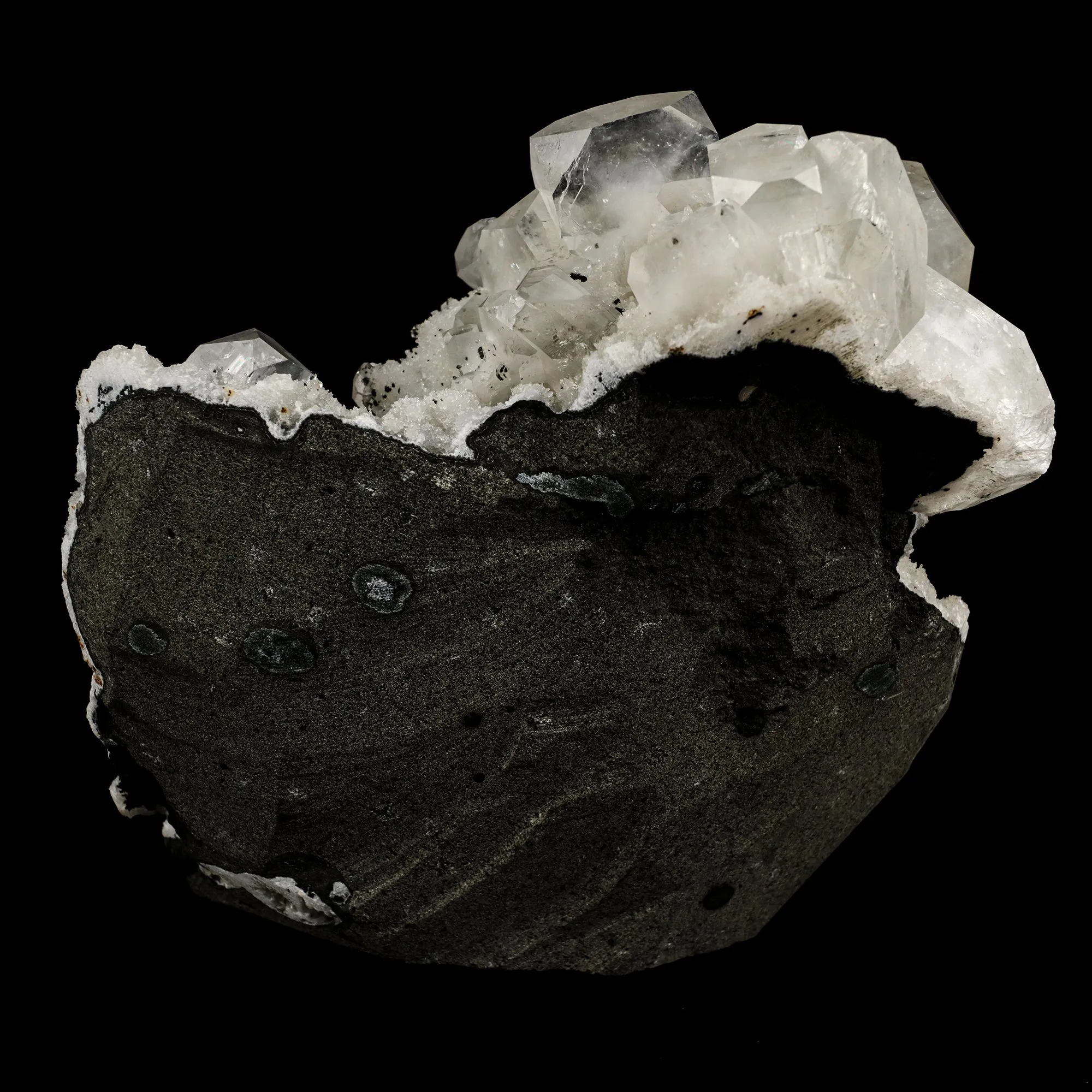 Apophyllite Cubes with Stilbite and Chalcedony Natural Mineral Specimen - image 4