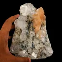 Apophyllite Cubes with Stilbite and Chalcedony Natural Mineral Specimen - image 4