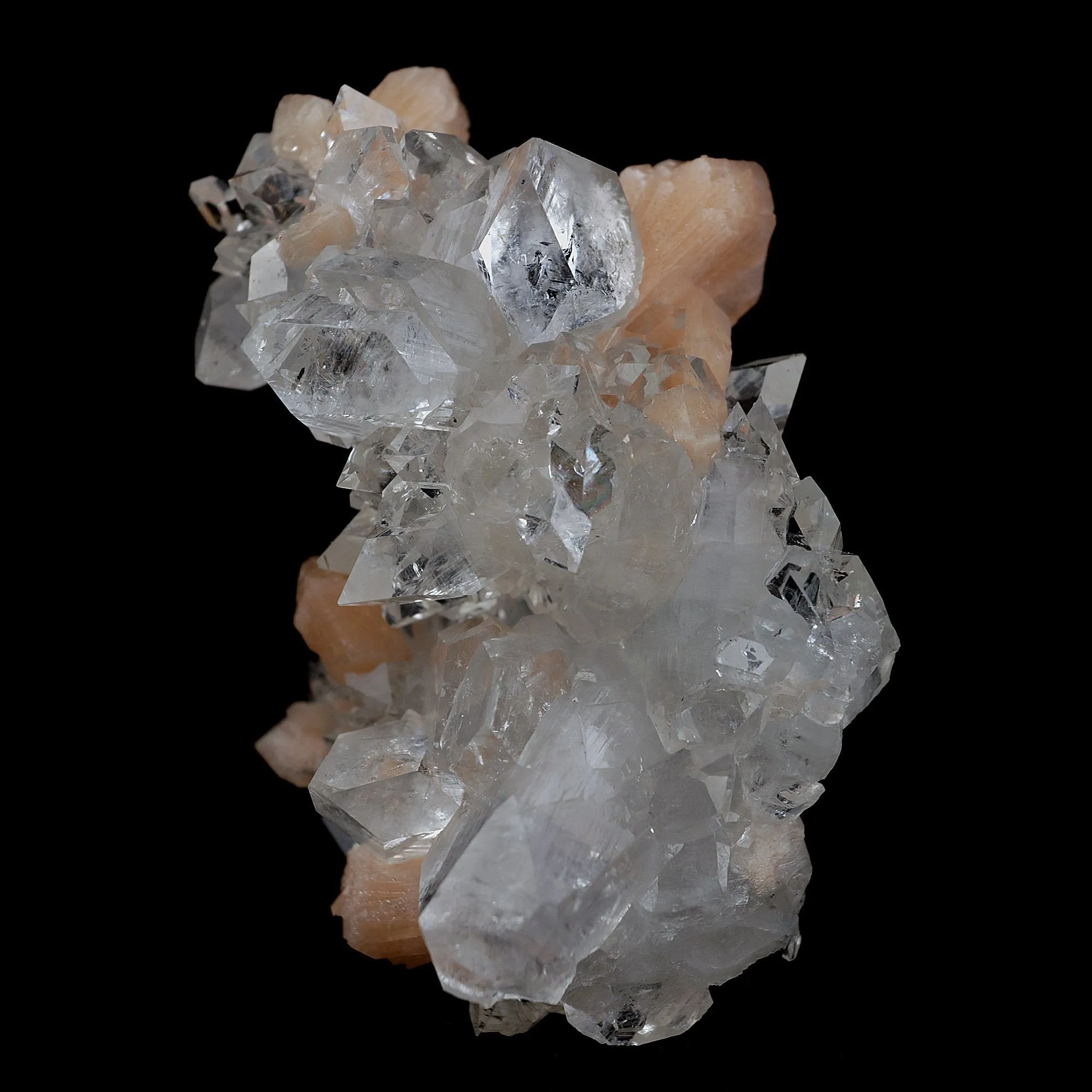 Apophyllite Gemmy Crystals with Stilbite Natural Mineral Specimen - image 2
