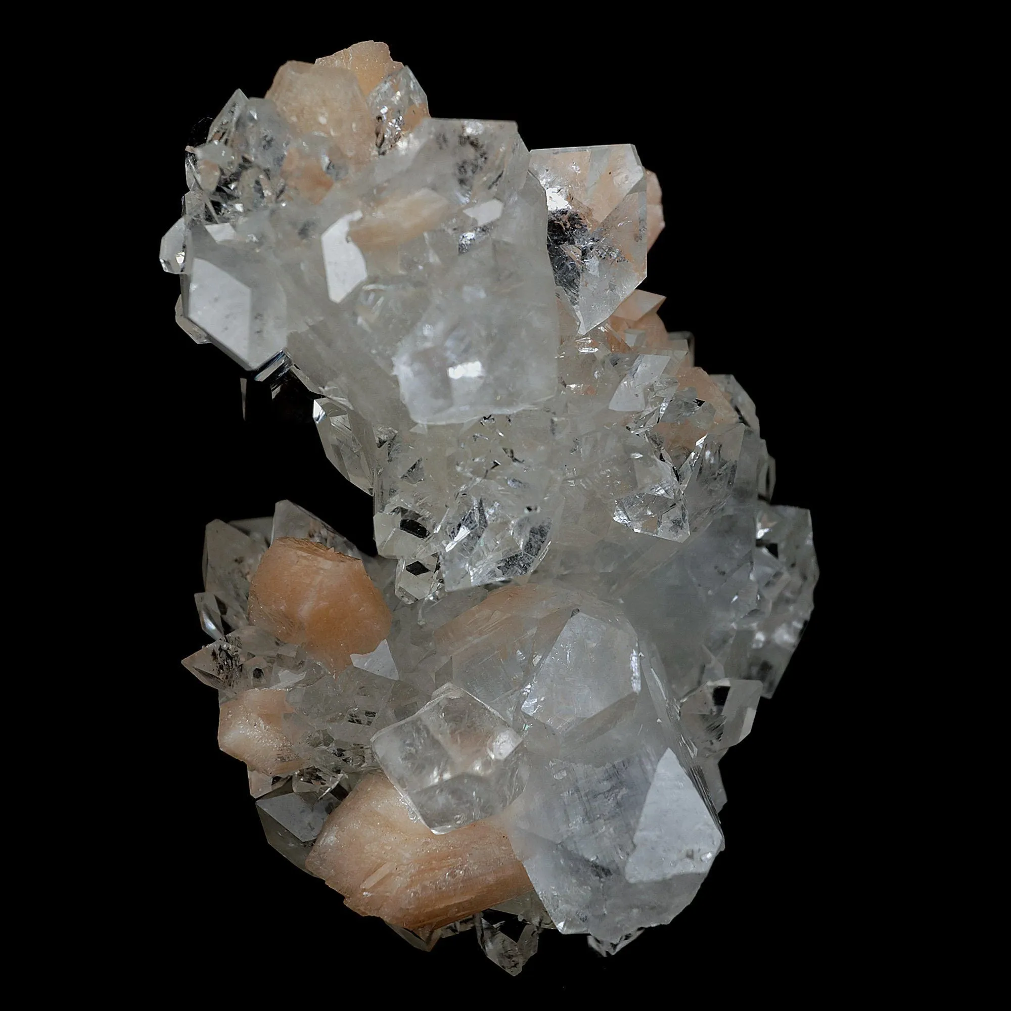 Apophyllite Gemmy Crystals with Stilbite Natural Mineral Specimen - image 1