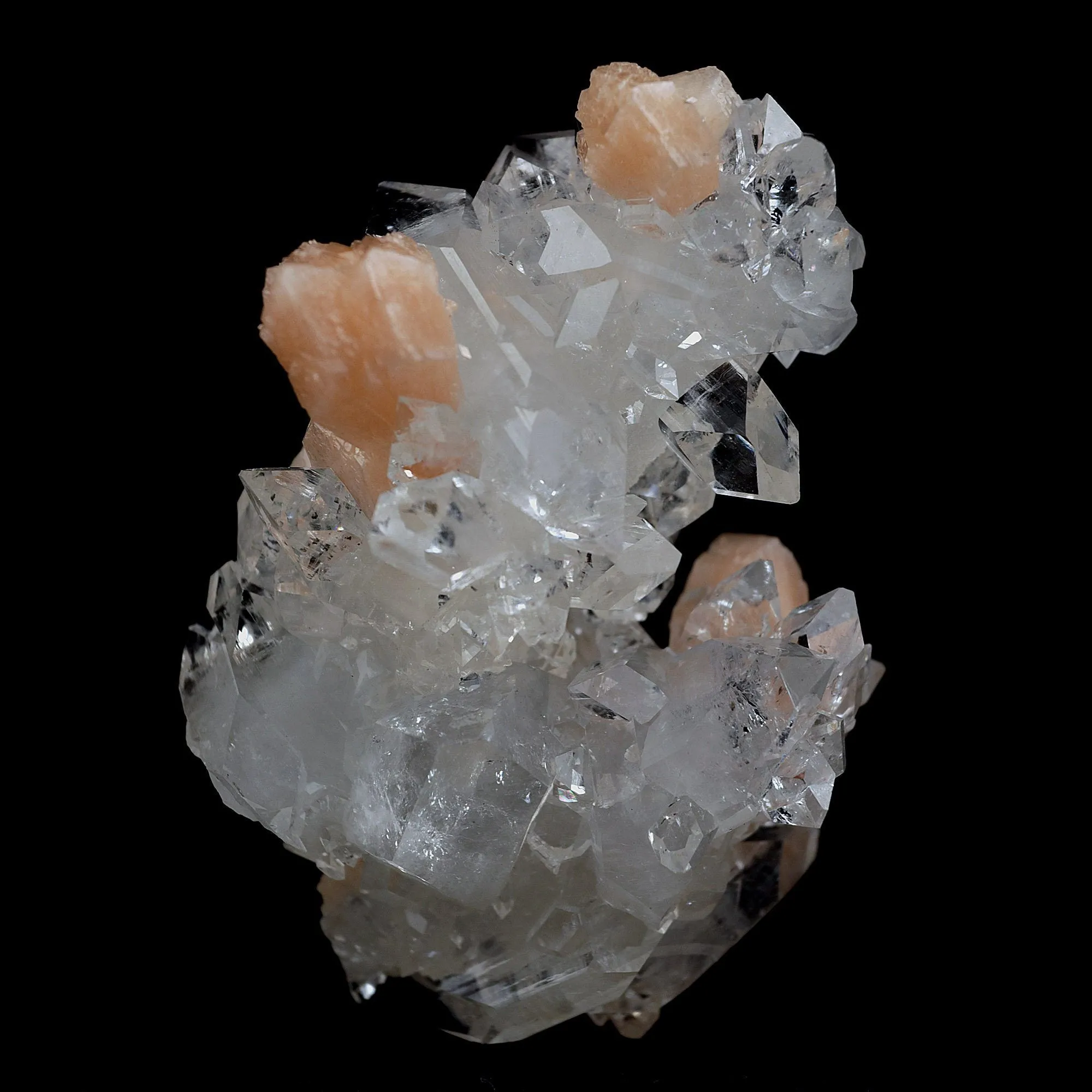 Apophyllite Gemmy Crystals with Stilbite Natural Mineral Specimen - image 5