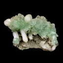Apophyllite Green Crystal with Stilbite Natural Mineral Specimen - image 1