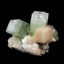 Apophyllite green crystal with Stilbite Natural Mineral Specimen - image 3
