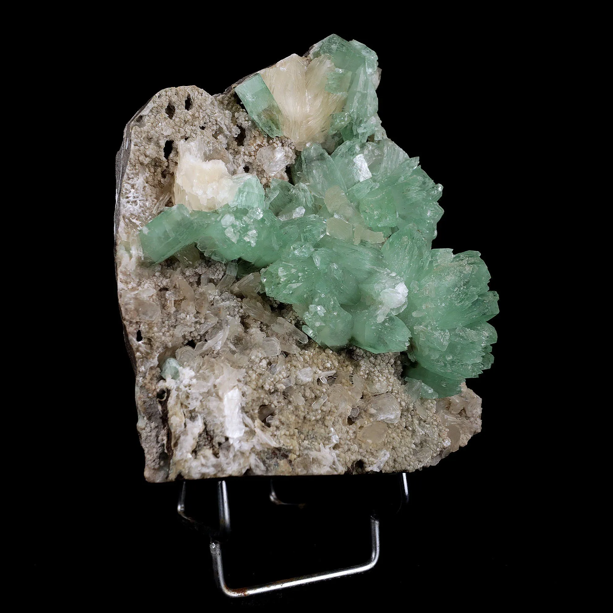 Apophyllite Green Crystal with Stilbite Natural Mineral Specimen - image 3