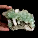 Apophyllite Green Crystal with Stilbite Natural Mineral Specimen - image 2