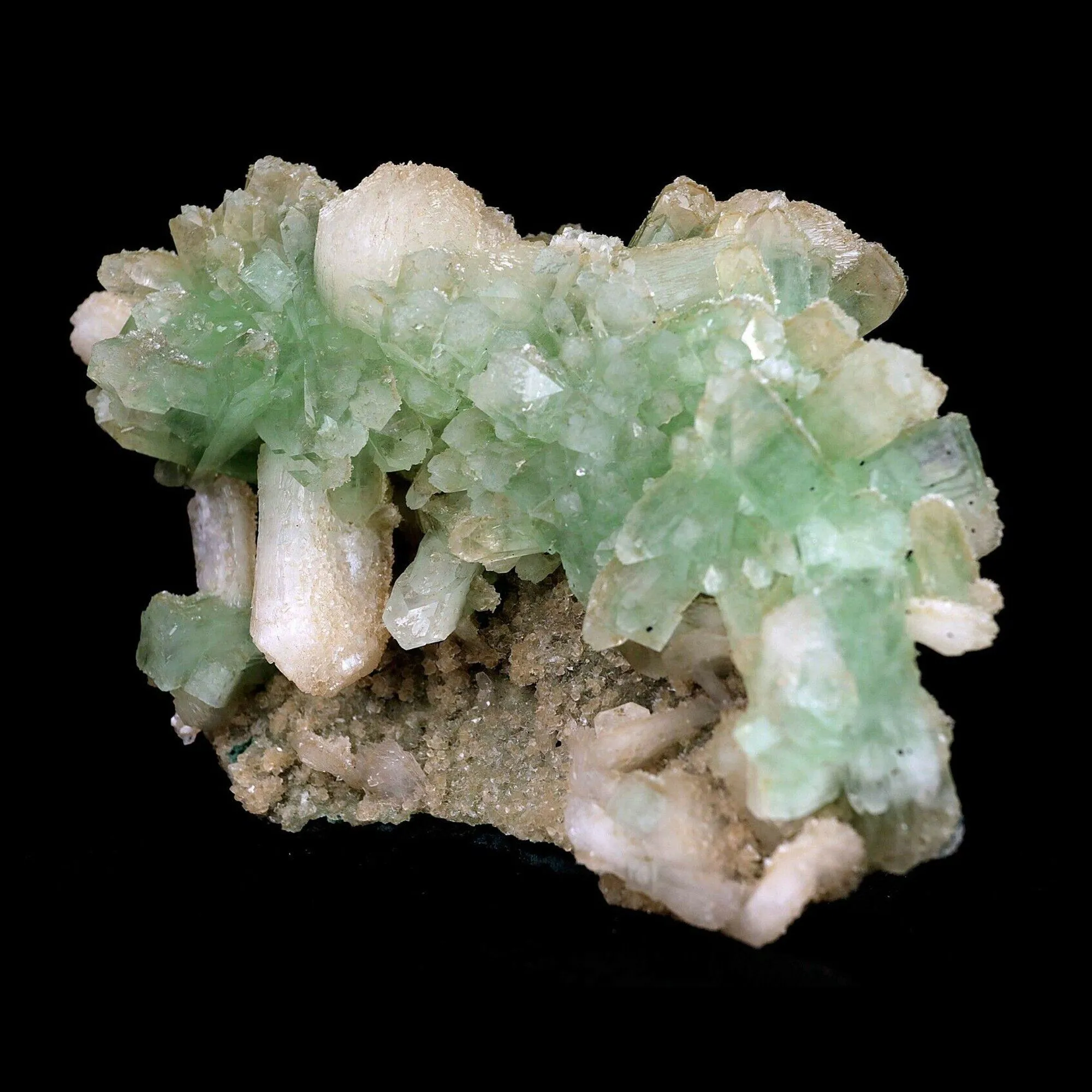 Apophyllite Green Crystal with Stilbite Natural Mineral Specimen - image 4